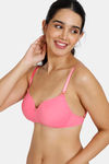 Zivame Beautiful Basics Padded Non Wired 3/4Th Coverage Backless Bra - Pink Lemonade — thumbnail 4